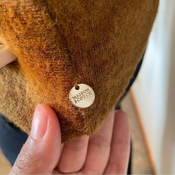 SCOTCH & SODA- Wool Blend Oversized Front Knot Sweater Rust Size XS - Picture 8 of 9